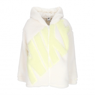 orsetto donna w sportswear logo high-pile jacket SAIL/LUMINOUS GREEN