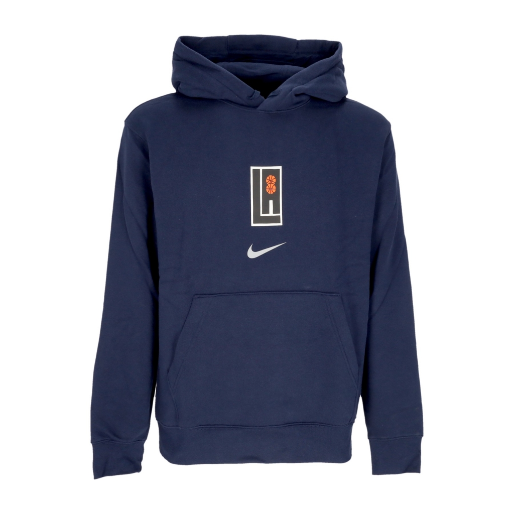 felpa cappuccio uomo nba city edition club fleece hoodie loscli COLLEGE NAVY