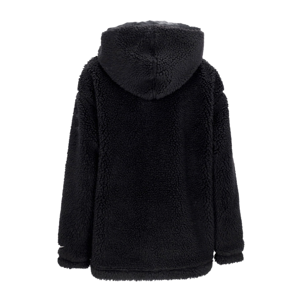 orsetto donna w sportswear logo high-pile jacket BLACK/SAIL