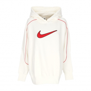 felpa cappuccio donna w sportswear swoosh oversize hoodie SAIL/SAIL/UNIVERSITY RED