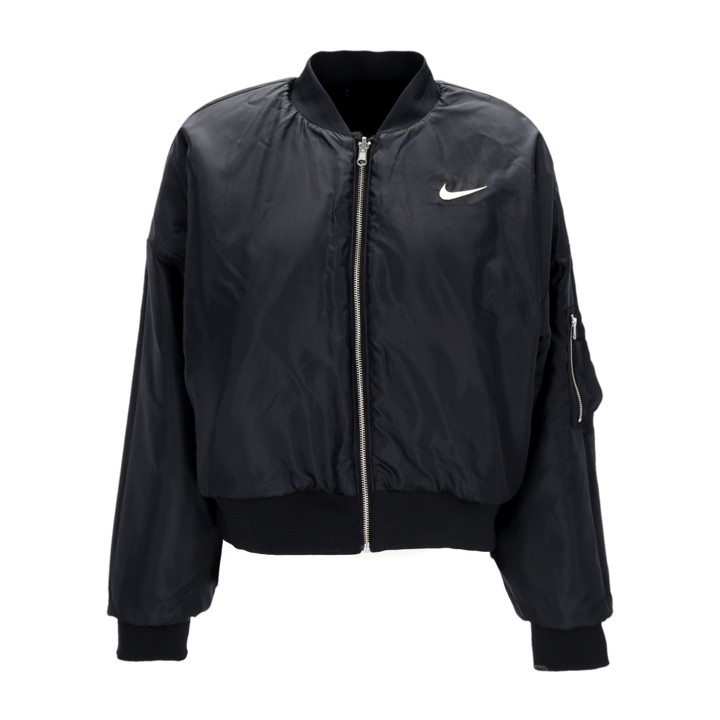 NIKE pelliccia donna w sportswear reversible faux fur bomber BLAC. Bowdoo