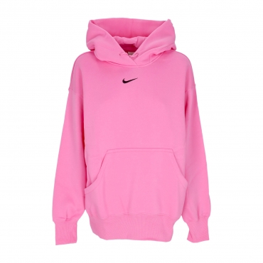 felpa cappuccio donna w sportswear phoenix fleece oversized pullover hoodie PLAYFUL PINK/BLACK