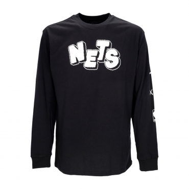 maglietta manica lunga uomo nba city edition m90 essential l/s tee bronet BLACK
