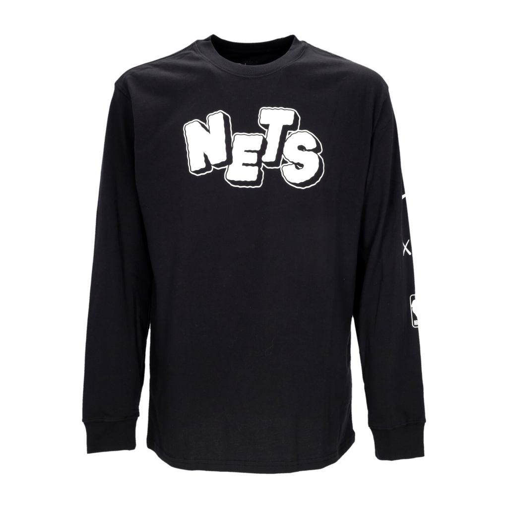 maglietta manica lunga uomo nba city edition m90 essential l/s tee bronet BLACK