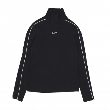 maglietta manica lunga donna w sportswear l/s top BLACK/WHITE