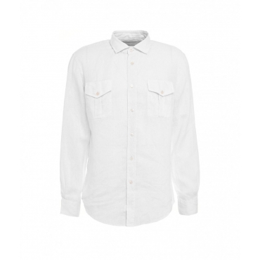 Camicia in lino bianco