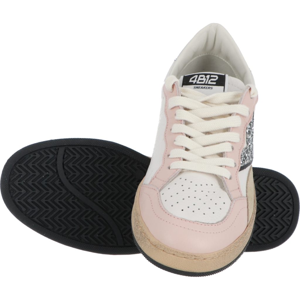 Scarpe 4B12 Donna Play New D 150 ROSA BIANCO