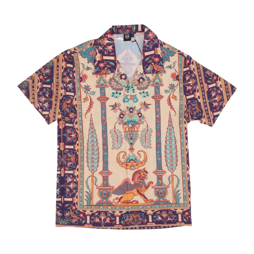 camicia manica corta uomo persian rug bowling shirt BEIGE/MULTI