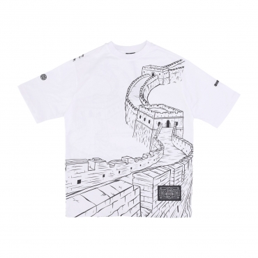 maglietta uomo chinese wall outline over tee WHITE