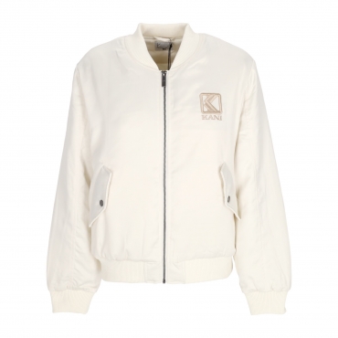 giubbotto bomber donna w og satin bomber jacket OFF WHITE