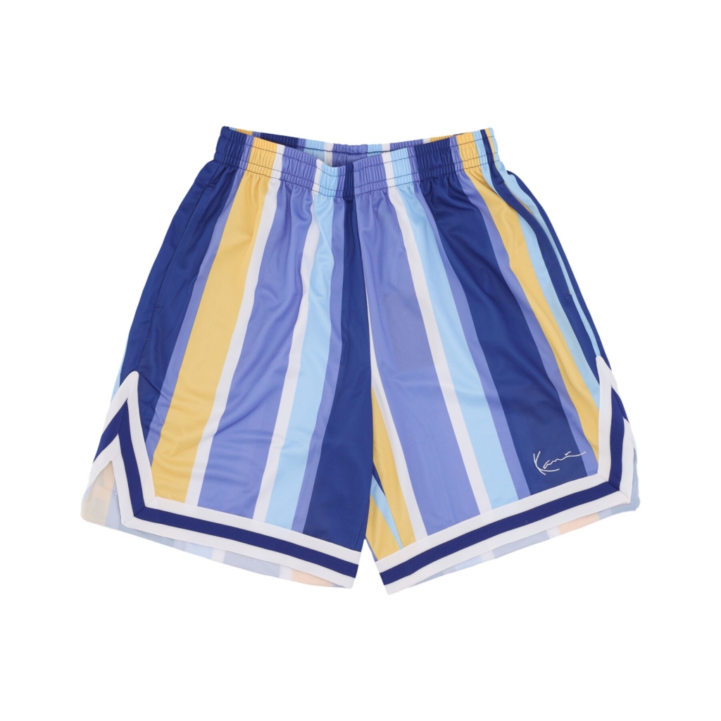 pantaloncino tipo basket uomo signature striped mesh shorts NAVY/LILAC/YELLOW