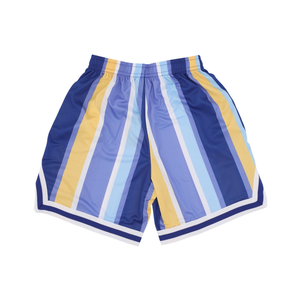 pantaloncino tipo basket uomo signature striped mesh shorts NAVY/LILAC/YELLOW
