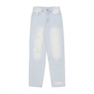 jeans uomo baggy five pocket heavy distressed denim pant LIGHT BLUE