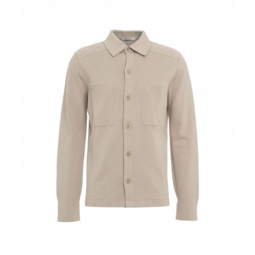 Strick Overshirt Beige