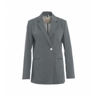 Blazer mit Streifen Grau