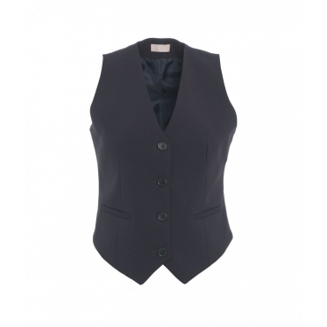 Gilet monopetto blu scuro