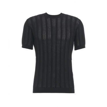 T-shirt in maglia nero