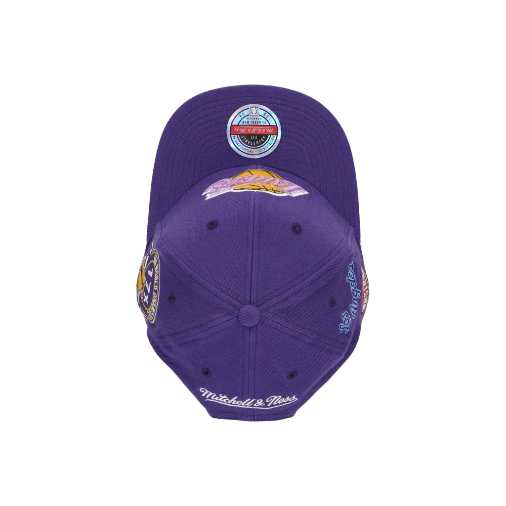 cappellino visiera curva uomo nba home town classic red loslak PURPLE