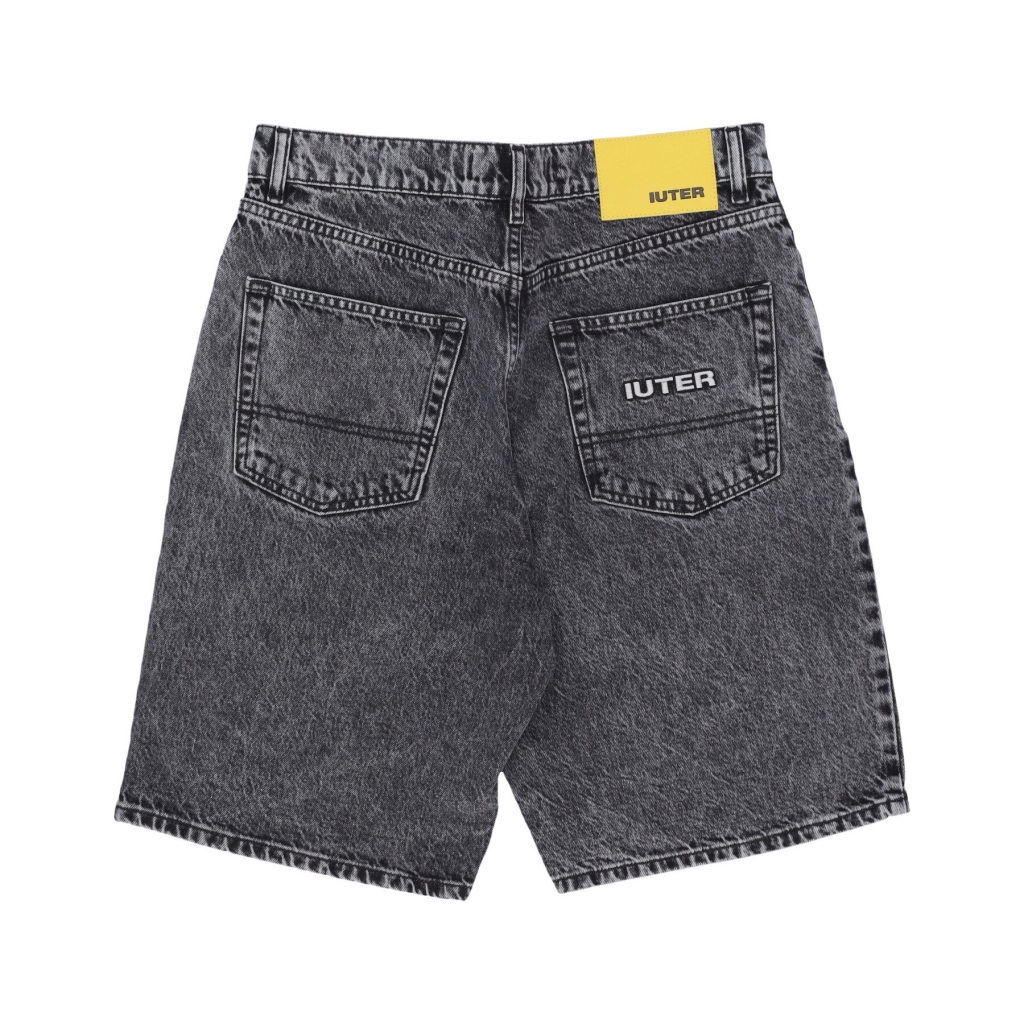 jeans corto uomo loose denim shorts GREY BLEACHED