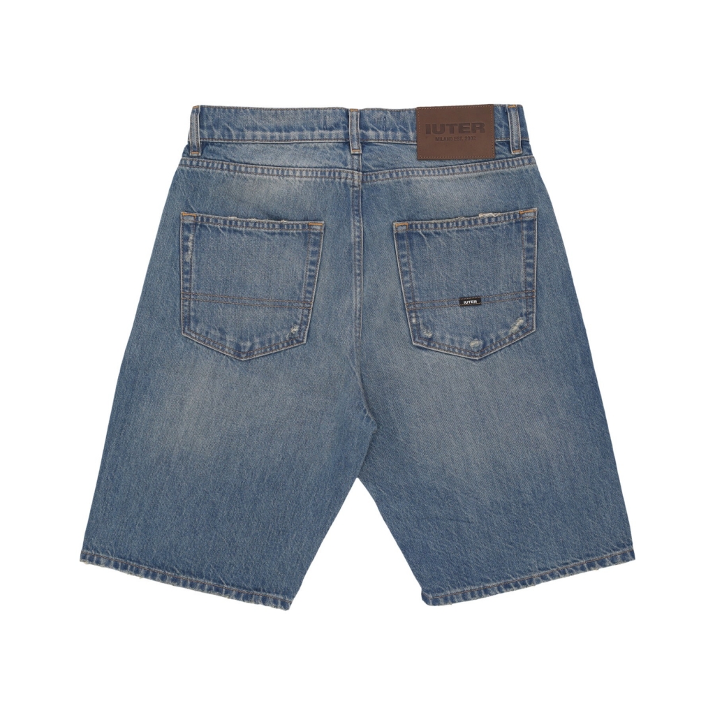 jeans corto uomo regular denim shorts MEDIUM BLUE
