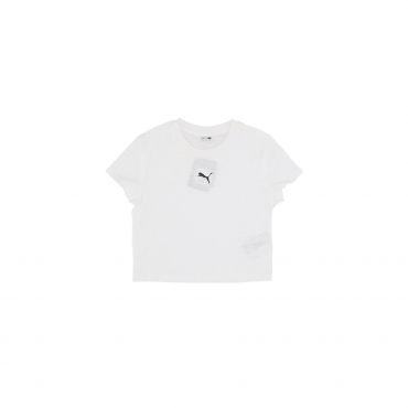 maglietta corta donna w dare to baby tee WHITE