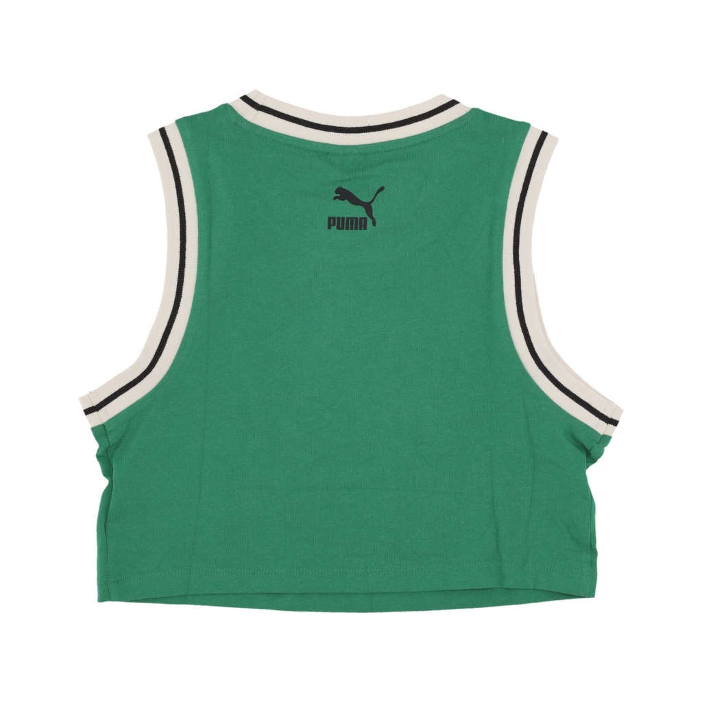 canotta corta donna w team for the fanbase graphic cropped tee ARCHIVE GREEN