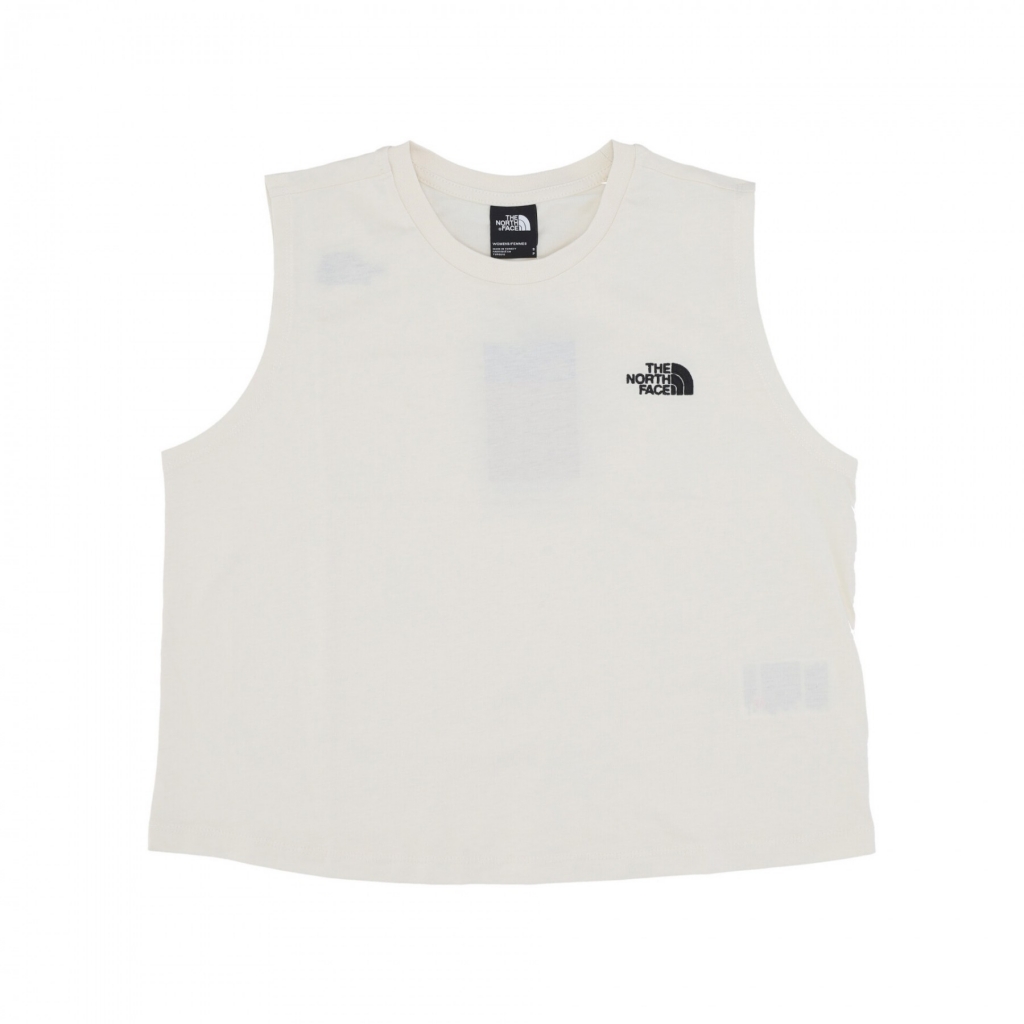 canotta donna w essentials relaxed simple dome tank WHITE DUNE