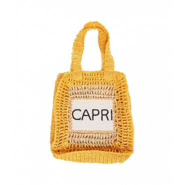 Rafia shopper Capri giallo