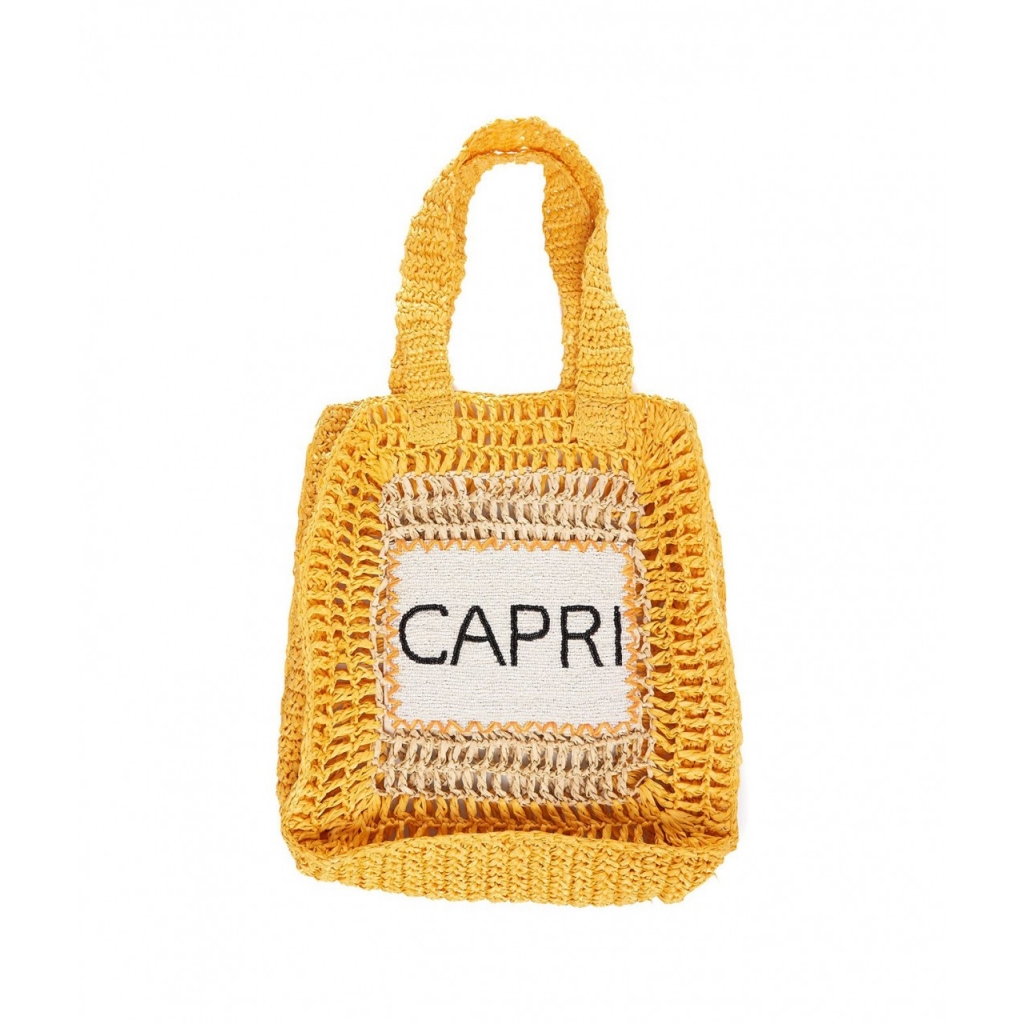 Rafia shopper Capri giallo