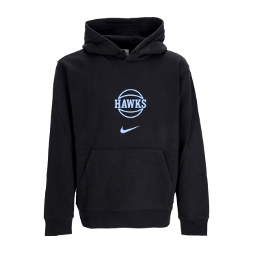 felpa cappuccio uomo nba city edition club hoodie atlhaw BLACK