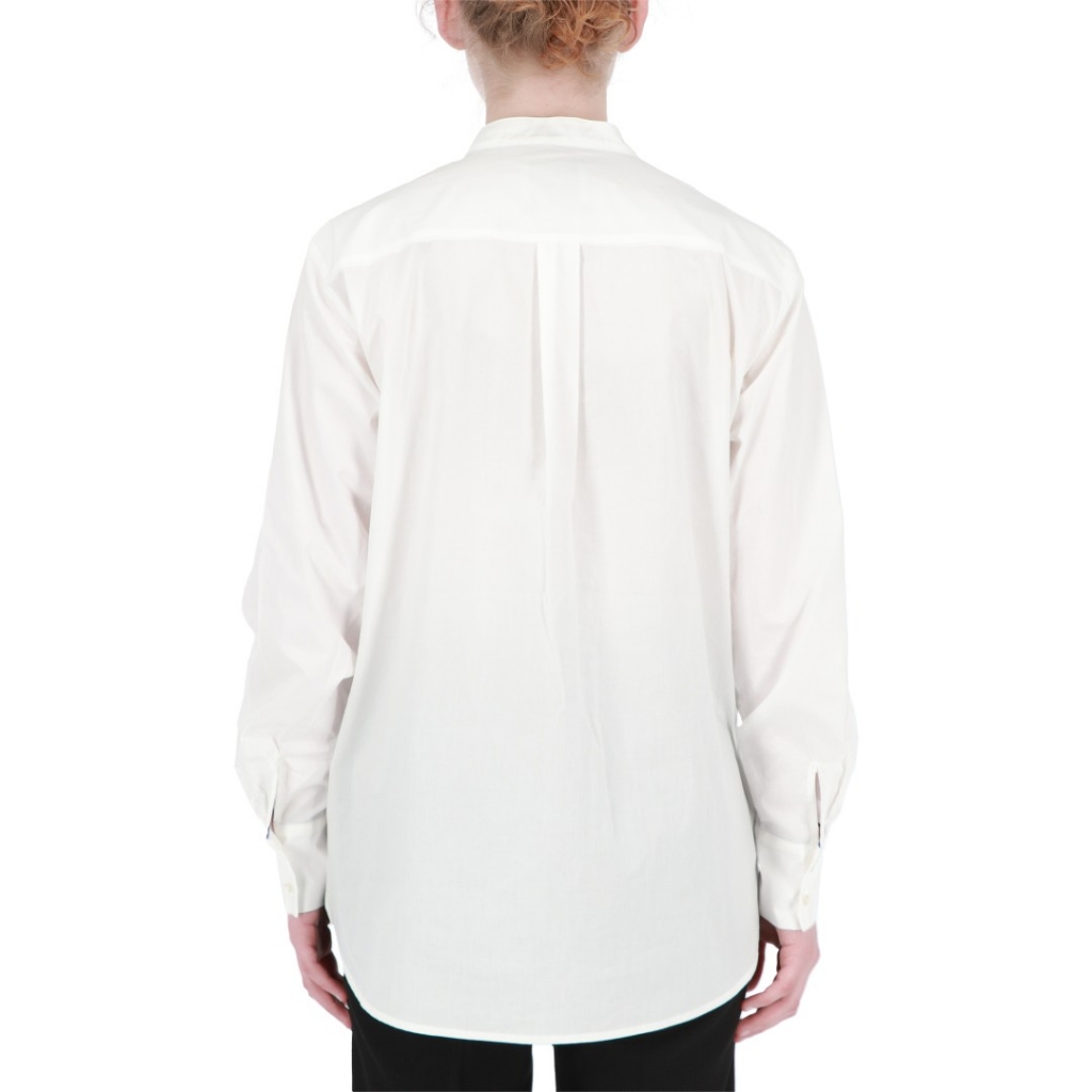 Camicia ScotchSoda Donna Collarless RelaX Fit 0006 WHITE