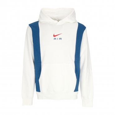 felpa cappuccio uomo sportswear air pullover fleece hoodie WHITE/COURT BLUE