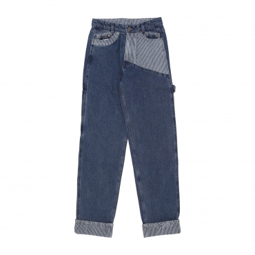 jeans uomo og stripe block denim baggy workwear pants BLUE/WHITE