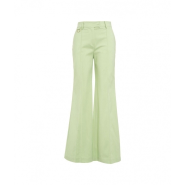 Pantaloni wide fit verde chiaro