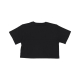 maglietta corta donna w simple logo crop tee BLACK