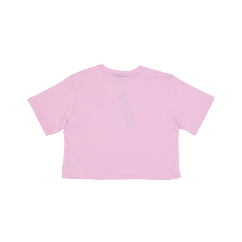 maglietta corta donna w simple logo crop tee PINK