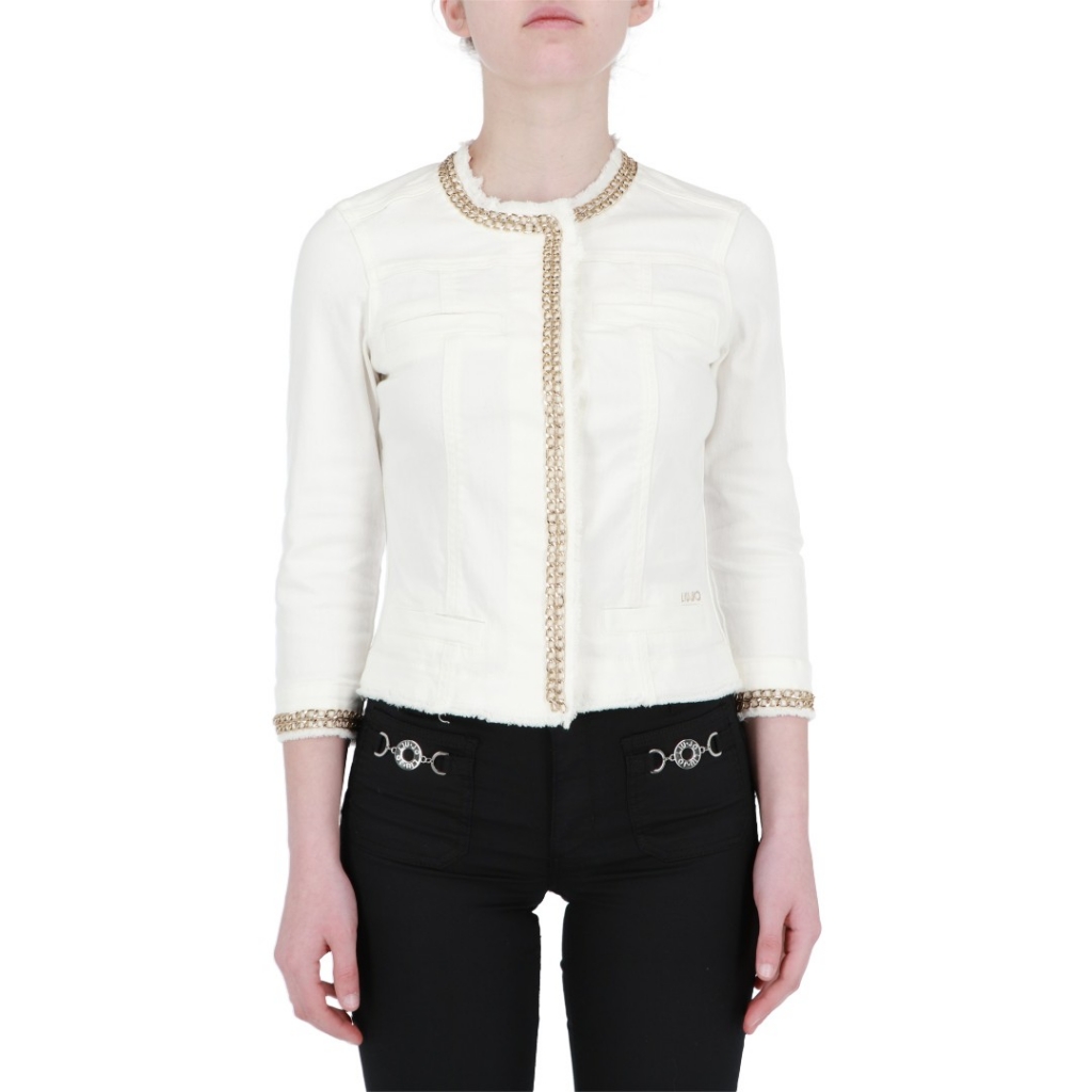 Giacca Liu Jo Jeans Donna Giacca Kate BIANCO LANA