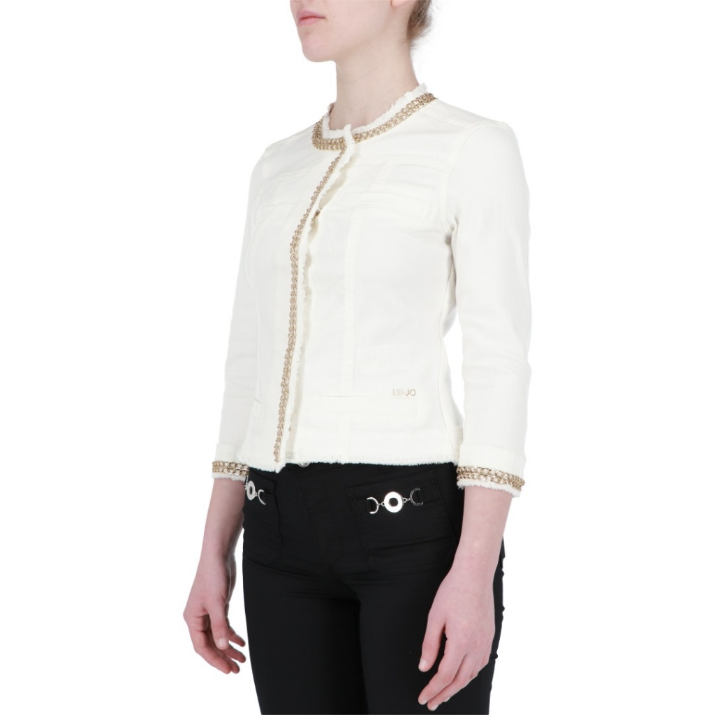 Giacca Liu Jo Jeans Donna Giacca Kate BIANCO LANA
