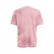 T-shirt in tie-dye rosa antico