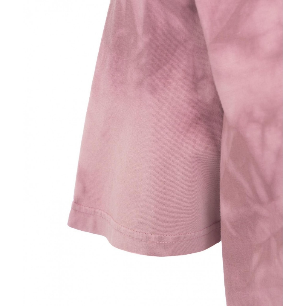 T-shirt in tie-dye rosa antico