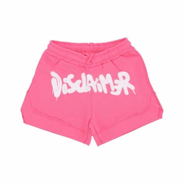 pantaloncino donna w logo short FLUO FUCHSIA/ST WHITE