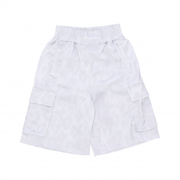 pantalone corto donna w satin cargo short WHITE