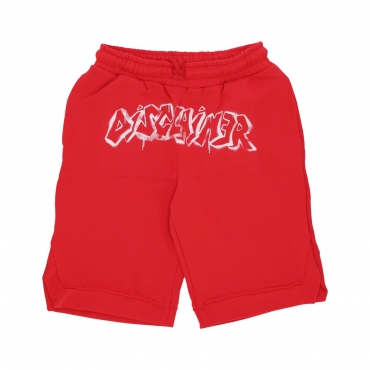 pantalone corto tuta uomo logo short RED/ST WHITE