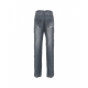 Pantaloni in seta con stampa denim grigio