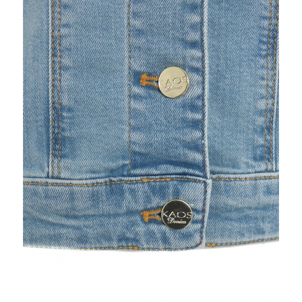 Giacca di jeans cropped blu