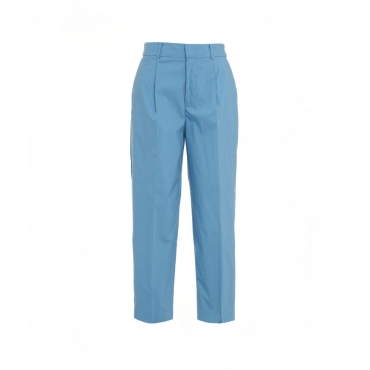 Pantaloni con piega azzurro