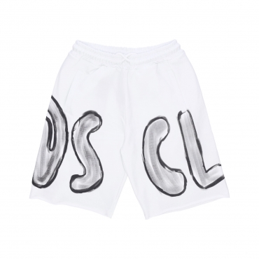pantalone corto tuta uomo large letter short WHITE