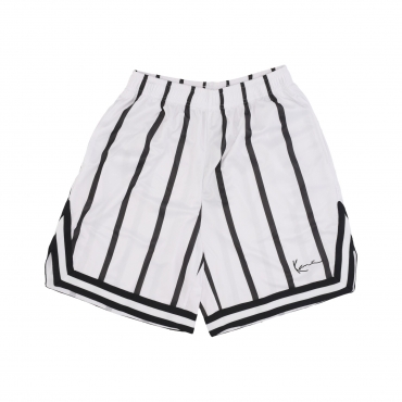 pantaloncino tipo basket uomo striped mesh shorts WHITE/BLACK