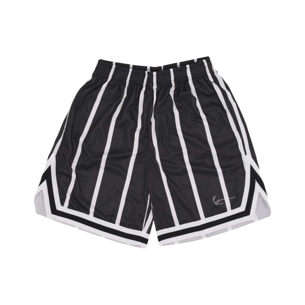 pantaloncino tipo basket uomo striped mesh shorts BLACK/WHITE