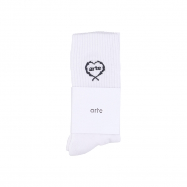 calza media uomo small heart socks WHITE